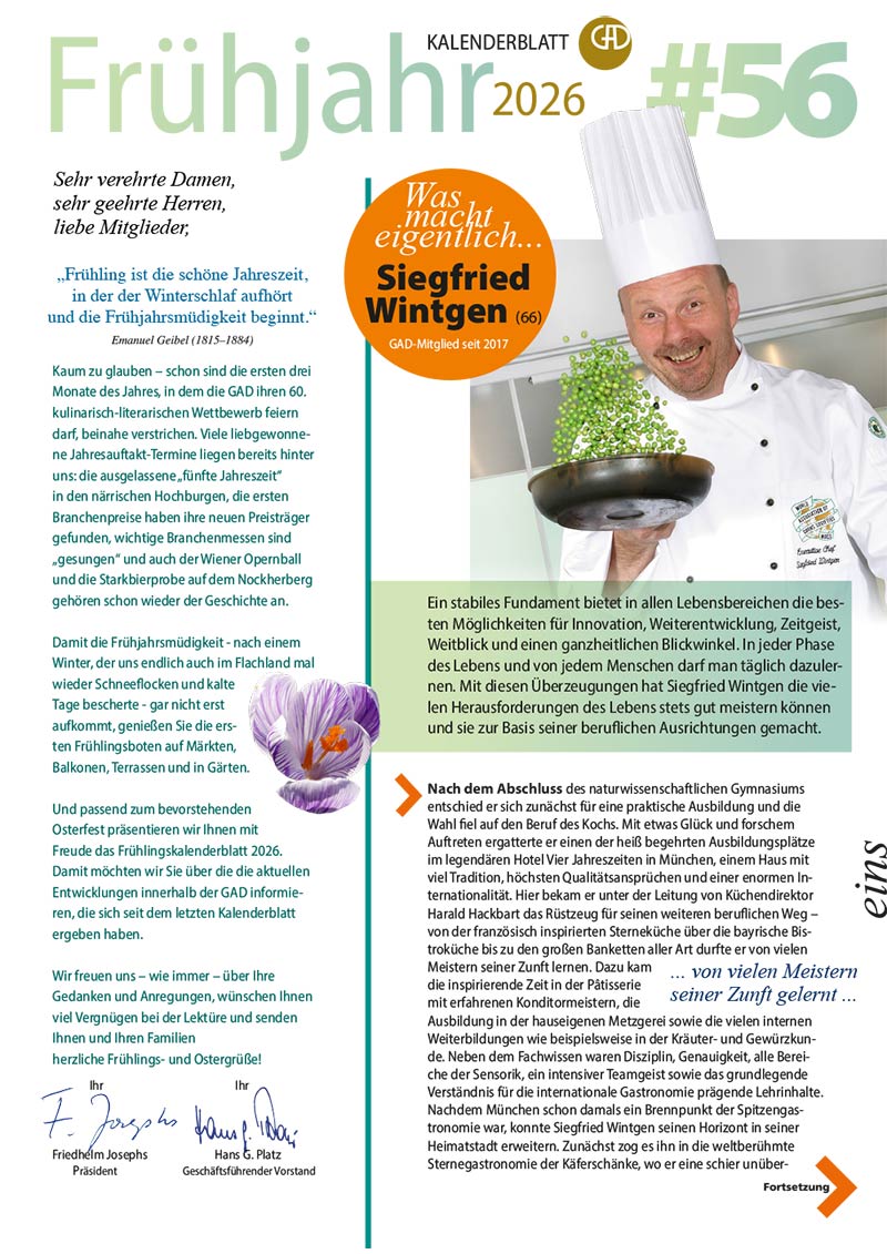 Kalenderblatt Frühling 2026